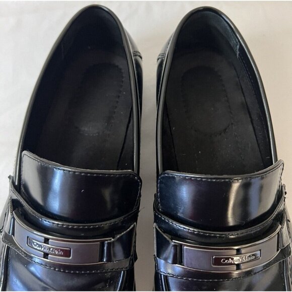 Calvin Klein Fernando Men’s Dress Shoe 11.5 Slip On Black, Very Nice Dress Shoes - Picture 4 of 8